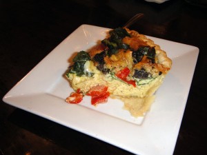 roasted veggie brie quiche