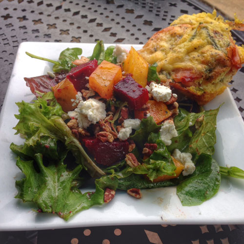 arugula salad quiche